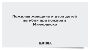 Пожилая женщина и двое детей погибли при пожаре в Мичуринске