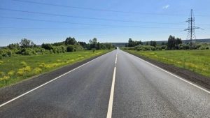 В Татарстане завершен ремонт дороги-подъезда к Менделеевску