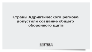 Страны Адриатического региона допустили создание общего оборонного щита