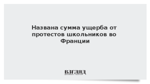 Названа сумма ущерба от протестов школьников во Франции